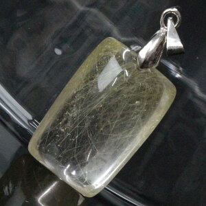 yIi _z`NH[c y_gbrutile quartz `NI[c j `NH[c lbNX y_gwbh Pendant Necklaceb p[Xg[ `NH[c 