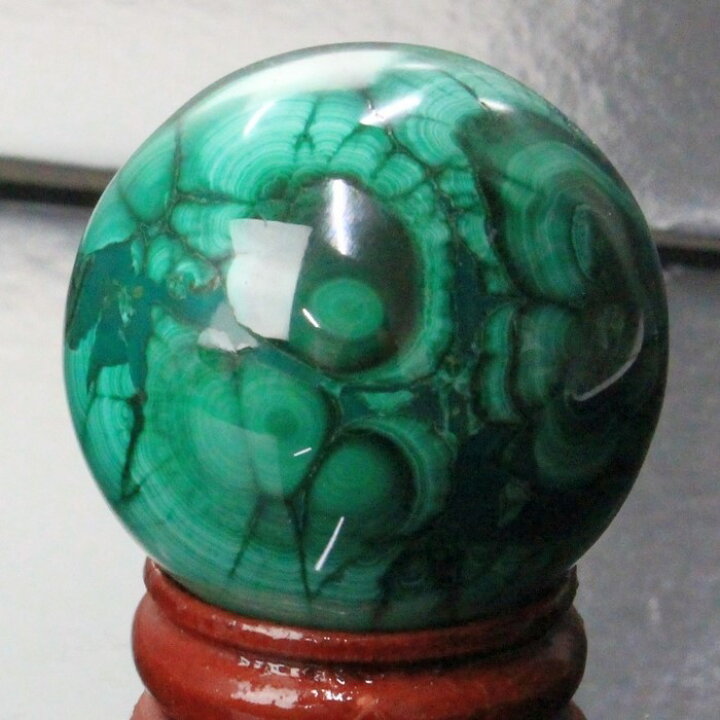 楽天市場】【37mm レア 1点物】マラカイト 丸玉 孔雀石 Malachite 