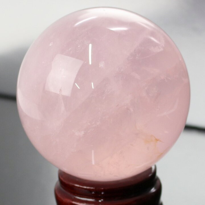 特撰274】ローズクォーツ 水晶玉 水晶球 水晶 観賞石 天然石 鉱物 水石