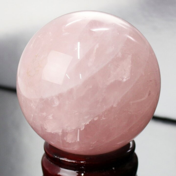 楽天市場】【66mm レア 1点物】ローズクォーツ 丸玉 Rose Quartz 紅 