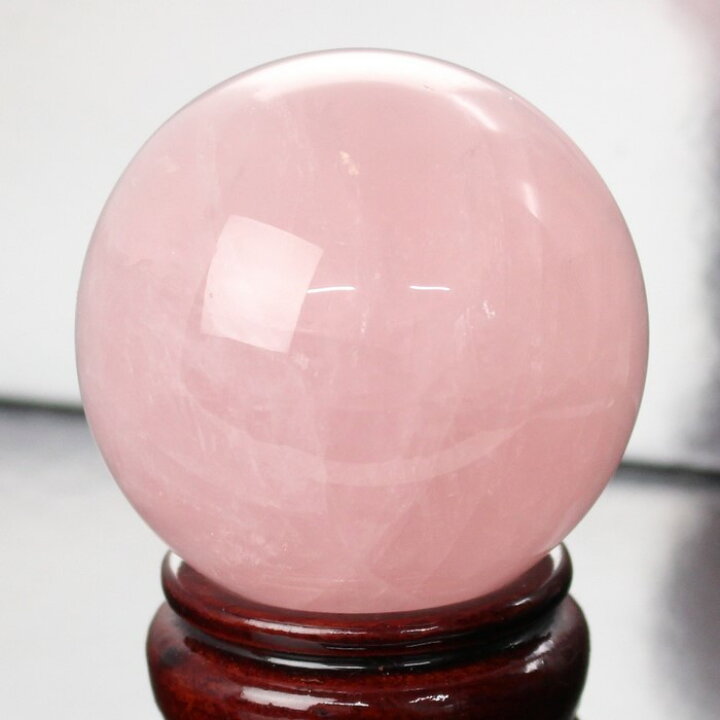 楽天市場】【レア 1点物 59mm】ローズクォーツ 丸玉 紅水晶 Rose  