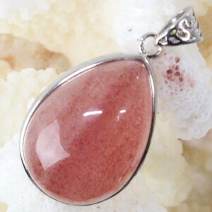 Xgx[NH[c y_g  Strawberry Quartz Xgx[NH[c lbNX y_ggbv Pendant Xgx[NH[cy_g Y fB[X VR  _ X