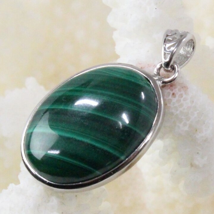 楽天市場】【レア 1点物】マラカイト ペンダント 孔雀石 Malachite 