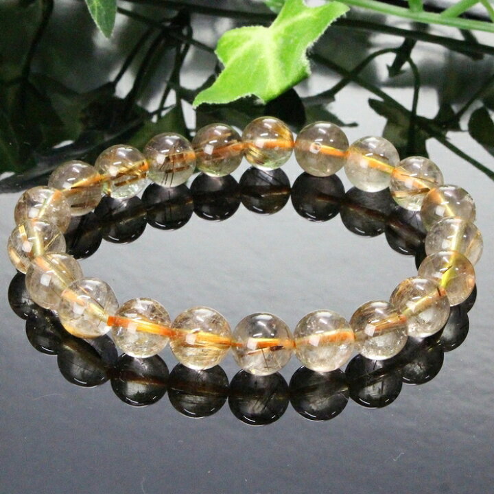 楽天市場】金針ルチルクォーツ 6A グレード ブレスレット 8.5mm 17.5cm 