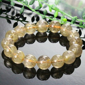 【厳選 一点物 ブラジル産 高品質 AAAグレード 13mm】ルチルクォーツ ブレスレット 金運 ルチルクォーツ ブレスレット 腕輪 Bracelet タイタン ルチル 天然石 ブレスレット 人気 おすすめ パワーストーン 一点物 ルチルクォーツ