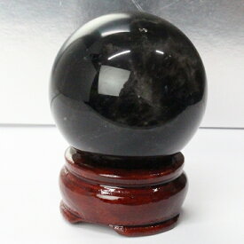 【透明感抜群 一点物 55mm 台座 付き】モリオン 丸玉 魔除け お守り 厄除け グッズ 浄化用 黒水晶 モリオン 水晶玉 原石 丸玉 モリオン丸玉 メンズ レディース 人気 おすすめ 限定 天然石 モリオン