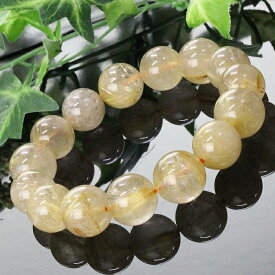 【厳選品質 一点物 14mm】ルチルクォーツ ブレスレット 幸運 金運 ルチルクォーツ ブレスレット ブレス Bracelet 腕輪 ルチルクォーツブレスレット メンズ レディース 天然石 限定 一点物 ルチルクォーツ