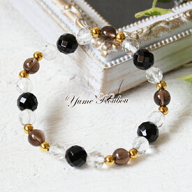 パワーストーンブレスレット レディース 魔除け 厄除け 祈願 不安 憂鬱 オニキス アイスオブシディアン 水晶 大人 可愛い スリム 黒 茶 落ち着いた メール便 有名人 芸能人 ゆめ工房 最強運 願い 叶う お守り 一粒万倍日 最強開運日