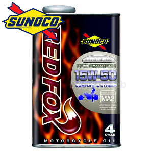 SUNOCO REDFOX STREET&COMFORT 15W-50 (15W50) JASO MA2 (XmR bhtHbNX Xg[g&RtH[g) ׎pF1L