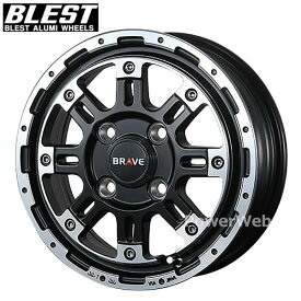 [ホイール1本(単品)] BLEST BAHNS TECH BRAVE Stream 12インチ×4.0J PCD：100 穴数：4 インセット：43 セミグロスブラック