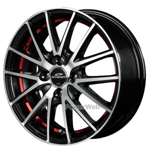 [�z�C�[���̂ݒP�i4�{�Z�b�g] MID SCHNEIDER RX27 �u���b�N���^���b�N�|���b�V���{�A���_�[�J�b�g���b�h�N���A�[ 14�C���`×4.5J PCD�F100 �����F4 �C���Z�b�g�F45