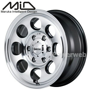 [�z�C�[���̂ݒP�i4�{�Z�b�g] MID GARCIA Palm8 15�C���`×6.0J PCD�F139.7 �����F6 �C���Z�b�g�F33 ���^���b�N�O���[/�|���b�V��