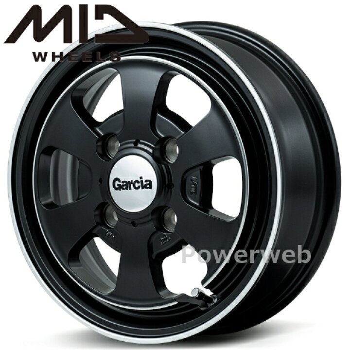 楽天市場】[ホイール1本(単品)] MID GARCIA Dallas6 12インチ×4.0B PCD 