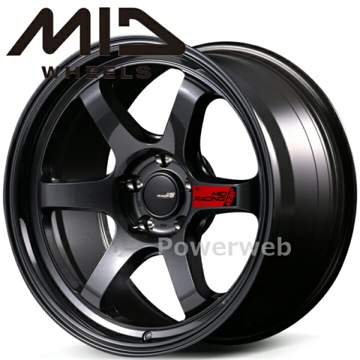 楽天市場】[ホイール1本(単品)] MID RACING R06 17インチ×7.5J PCD 