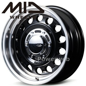 [�z�C�[��1�{(�P�i)] MID WHEELS Garcia CISCO TypeII 16�C���`×6.0J PCD�F139.7 �����F5 �C���Z�b�g�F-5 �u���b�N/�����|���b�V�� (�K���V�A �V�X�R �^�C�v2)