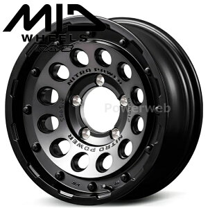 [�z�C�[��1�{(�P�i)] MID NITRO POWER H12 SHOTGUN (�V���b�g�K��) 16�C���`×6.0J PCD�F139.7 �����F5 �C���Z�b�g�F-5 �Z�~�O���X�X���[�N/�}�V���h�t�F�C�X (SSM) �}���J�T�[�r�X