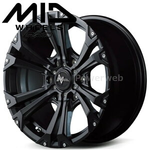 [�z�C�[��1�{(�P�i)] MID NITRO POWER JAVELIN (�W���x����) 17�C���`×8.0J PCD�F139.7 �����F6 �C���Z�b�g�F20 �Z�~�O���X�u���b�N+�s�A�X���~���h (SBK) �}���J�T�[�r�X