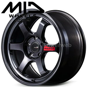 [�z�C�[��1�{(�P�i)] MID RACING R06 18�C���`×8.5J PCD�F114.3 �����F5 �C���Z�b�g�F45 �N���X�^���u���b�N (CBK) �}���J�T�[�r�X