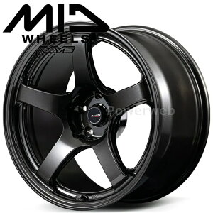 [�z�C�[��1�{(�P�i)] MID RACING R50 EVO 18�C���`×8.5J PCD�F114.3 �����F5 �C���Z�b�g�F45 �u���b�N���^���b�N (BLM) �}���J�T�[�r�X