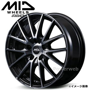 [�z�C�[��1�{(�P�i)] MID WHEELS SQ27 18�C���`×7.0J PCD�F114.3 �����F5 �C���Z�b�g�F50 �u���b�N�|���b�V�� (BKP) �}���J�T�[�r�X