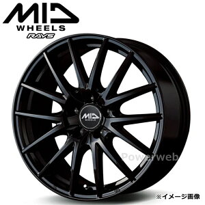 [�z�C�[���̂ݒP�i4�{�Z�b�g] MID WHEELS SQ27 17�C���`×7.0J PCD�F120 �����F5 �C���Z�b�g�F40 �g���^�������� ���^���b�N�u���b�N (MBK) �}���J�T�[�r�X