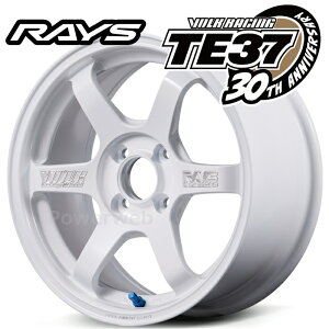 RAYS TE37 30���N���胂�f�� [�z�C�[��1�{(�P�i)] VOLK RACING TE37 SONIC 30th MACHINING Ver. 16�C���`×6.5J PCD�F100 �����F4 �C���Z�b�g�F46 �z���C�g (WH) (���C�Y �{���N���[�V���O TE37 �\�j�b�N �}�V�j���O�o