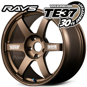 RAYS TE37 30���N���胂�f�� [�z�C�[���̂ݒP�i4�{�Z�b�g] VOLK RACING TE37 SAGA S-plus 30th MACHINING Ver. 17�C���`×7.5J PCD�F114.3 �����F5 �C���Z�b�g�F48 �u�����Y�A���}�C�g (BR) (���C�Y �{���N���[�V���O TE