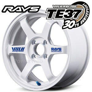 RAYS TE37 30���N���胂�f�� [�z�C�[��1�{(�P�i)] VOLK RACING TE37 SONIC 30th STICKER Ver. 16�C���`×6.5J PCD�F100 �����F4 �C���Z�b�g�F49 �z���C�g (WH) (���C�Y �{���N���[�V���O TE37 �\�j�b�N �X�e�b�J�[�o�[
