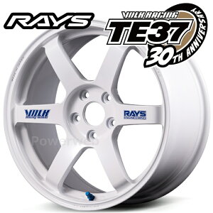 RAYS TE37 30���N���胂�f�� [�z�C�[���̂ݒP�i4�{�Z�b�g] VOLK RACING TE37 SAGA S-plus 30th STICKER Ver. 18�C���`×7.5J PCD�F114.3 �����F5 �C���Z�b�g�F48 �z���C�g (WH) (���C�Y �{���N���[�V���O TE37 �T�[�K S�v