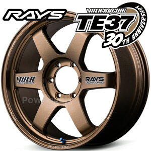 RAYS TE37 30���N���胂�f�� [�z�C�[��1�{(�P�i)] VOLK RACING TE37 ultra LARGE P.C.D. 30th STICKER Ver. 18�C���`×8.0J PCD�F139.7 �����F6 �C���Z�b�g�F36 �u�����Y�A���}�C�g (BR) (���C�Y �{���N���[�V���O TE37 �E