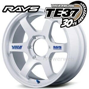 RAYS TE37 30���N���胂�f�� [�z�C�[���̂ݒP�i4�{�Z�b�g] VOLK RACING TE37 SB 30th STICKER Ver. 18�C���`×8.0J PCD�F139.7 �����F6 �C���Z�b�g�F30 �z���C�g (WH) (���C�Y �{���N���[�V���O TE37 SB 30���N �X�e�b