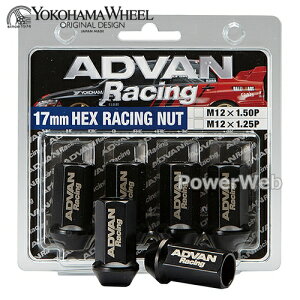 [V0263] YOKOHAMA WHEEL ADVAN Racing �i�b�g M12×P1.25 17HEX �ђ� 40mm �u���b�N 4��
