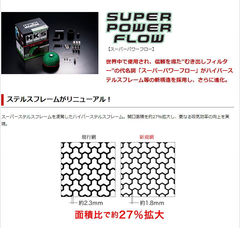 楽天市場】HKS 70019-AN102 Super Power Flow (スーパーパワーフロー
