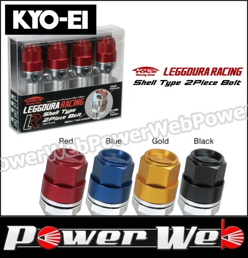 KYO-EI (キョーエイ) 品番:KIC3028U4 レデューラレーシングボルト シェルタイプ M14×P1.5 テーパー60℃ 全長:63mm  首下:28mm カラー:ブルー 入数:4本 【受注生産】 | PowerWeb