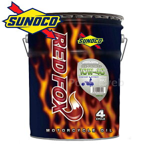 SUNOCO REDFOX STREET&COMFORT 10W-40 (10W40) JASO MA2 (XmR bhtHbNX Xg[g&RtH[g) ׎pF20L