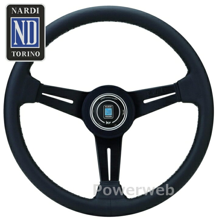 楽天市場】NARDI (ナルディ) N110 ブラックレザー&ブラックスポーク 