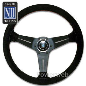 NARDI (ナルディ) N754 SPORTS TYPE ラリー スエード ディープコーンタイプ レッドステッチ 350mm (オフセット80mm) CLASSIC DEEP CONE ステアリング 【正規品】
