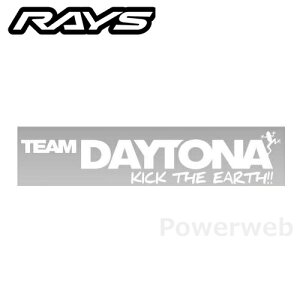 RAYS TEAM DAYTONA KICK THE EARTH �X�e�b�J�[ No,31 W250mm×H50mm �z���C�g 740402100000WH [���[����]