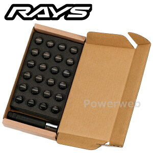 RAYS 17HEX ナット&ロックセット (L31 M12 6H用) M12×1.5 BK(ブラック) 24個セット 74081000007BK