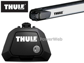 THULE [フット:710410 スライドバー:891] JEEP パトリオット ルーフレール付車 2007～ MK74 ベースキャリアセット 1台分