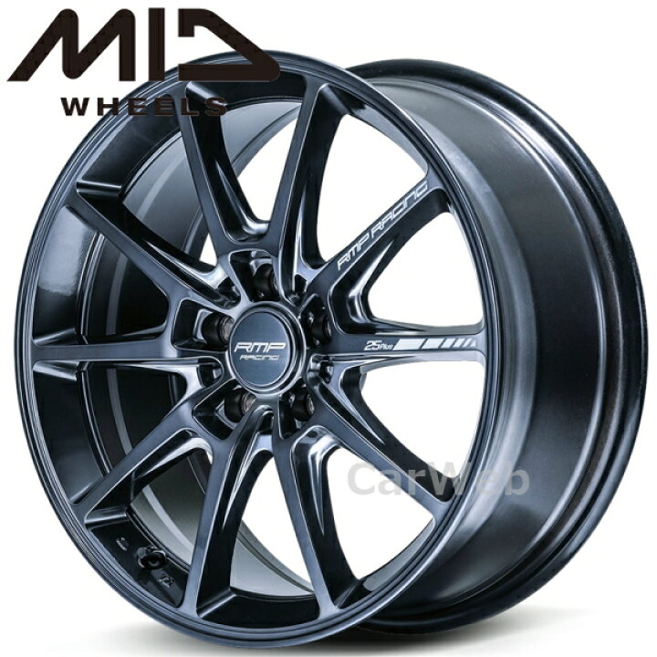 楽天市場】MID RMP Racing R25 plus 17インチ 7.5J PCD:114.3 穴数:5 