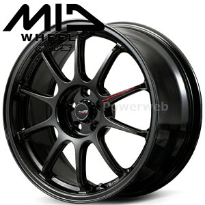 MID RACING R10 EVO 16�C���` 6.5J PCD:100 ����:4 inset:45 �u���b�N���^���b�N (BLM) �}���J�T�[�r�X [�z�C�[��1�{]