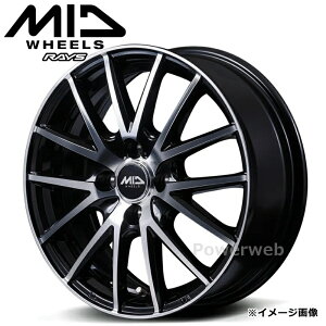 MID WHEELS SQ27 14�C���` 5.5J PCD:100 ����:4 inset:38 �u���b�N�|���b�V�� (BKP) �}���J�T�[�r�X [�z�C�[��1�{]