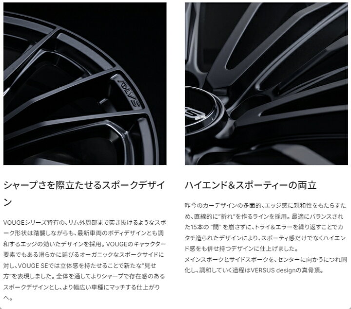 楽天市場】RAYS VERSUS VOUGE SE 20インチ 8.5J PCD:120 穴数:5 inset 