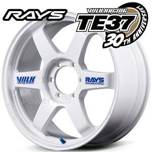 RAYS TE37 30���N���胂�f�� VOLK RACING TE37 ultra LARGE P.C.D. 30th STICKER Ver. 18�C���` 9.0J PCD:139.7 ����:6 inset:15 �z���C�g (WH) (���C�Y �{���N���[�V���O TE37 �E���g�� ���[�WPCD �X�e�b�J�[�o�[�W����) [�z