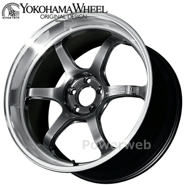 楽天市場】ADVAN Racing R6 18インチ 9.5J PCD:114.3 穴数:5 inset:5 