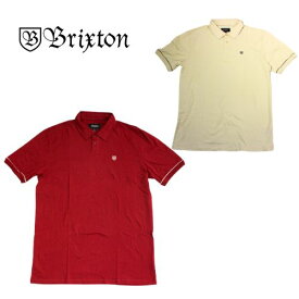 BRIXTON CARLOS S/S POLO KNIT ポロシャツ ブリクストン 半袖シャツ 半袖 ポロ メンズ メンズシャツ ストーン バーガンディー l xl メンズポロ レディース 襟付き コットン 綿