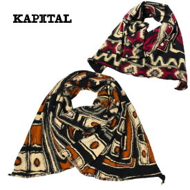 KAPITAL kapital　縮絨ウール Alaska-Raven HAPPYマフラー K2512XM569　キャピタル マフラー 日本製