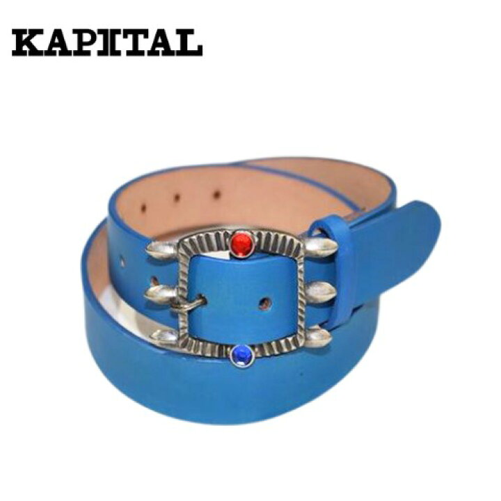 kapital ベルトオイルレザースタッズディスコバックルベルトブラック