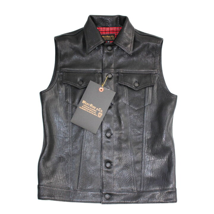 楽天市場】WEST RIDE ウエストライド DEAN BKG1 レザーベスト メンズ 
